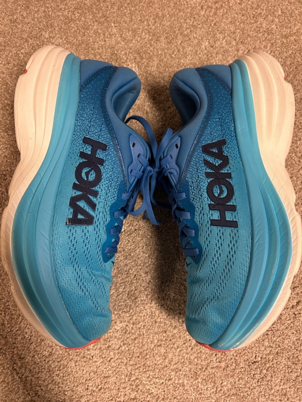 HOKA Bondi 8, Size 9.5, Blue, GREAT CONDITION - Picture 4 of 10